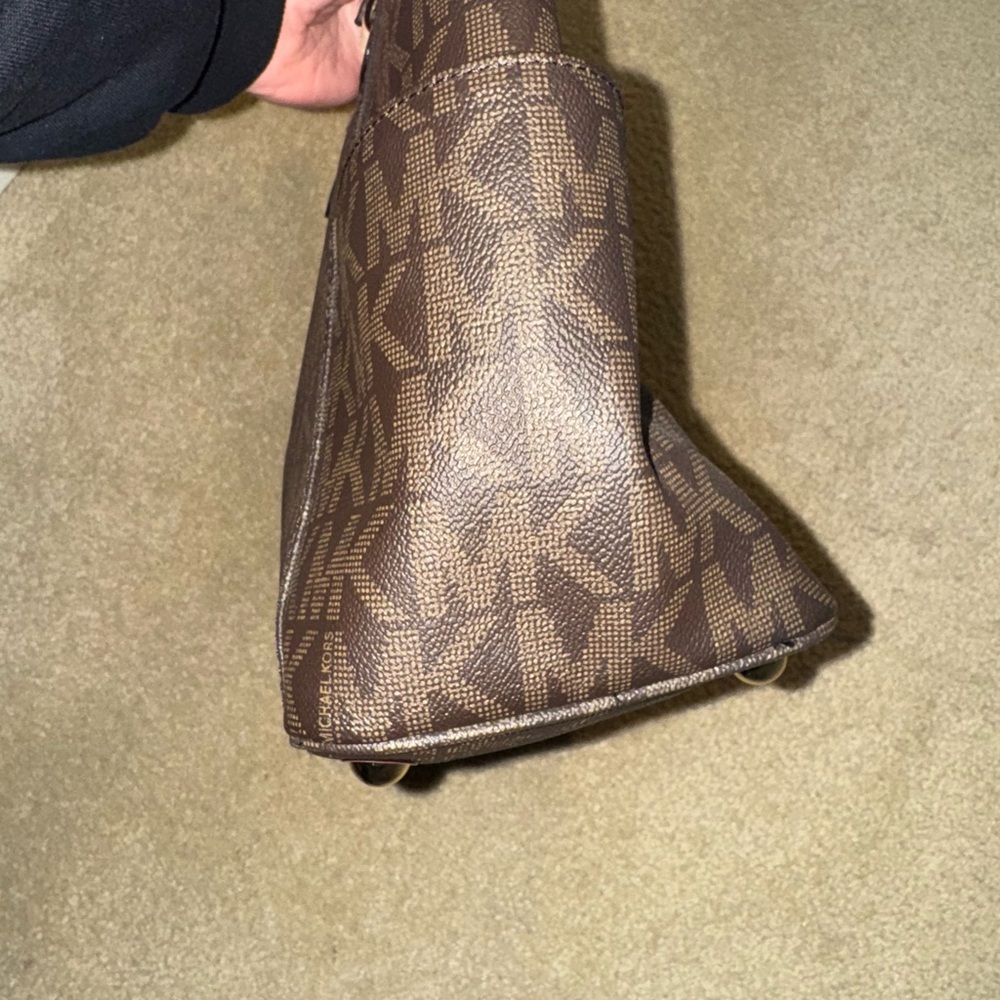 Michael Kors Dark Brown Signature Tote - Picture 8 of 9